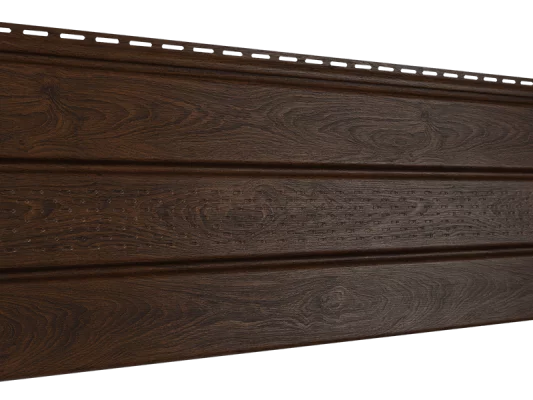 Соффит Pro частично перфорированный 230 х 3400 мм Орех темный Ю-Пласт Соффит Pro частично перфорированный 230 х 3400 мм Орех темный Ю-Пласт