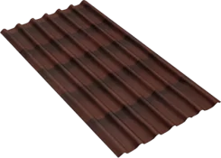 Черепица Ондулин коричневая