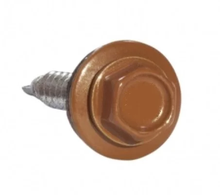 Саморез 4,8х19 HARDWEX RAL8004 Медно-коричневая для крепления стальных листов к легким металлическим конструкциям Саморез 4,8х19 HARDWEX RAL8004 Медно-коричневая для крепления стальных листов к легким металлическим конструкциям