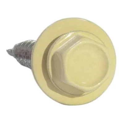 Саморез 5,5х19 HARDWEX RAL 1014 Слоновая кость под насадку для крепления стальных листов к металлическим конструкциям Саморез 5,5х19 HARDWEX RAL 1014 Слоновая кость под насадку для крепления стальных листов к металлическим конструкциям