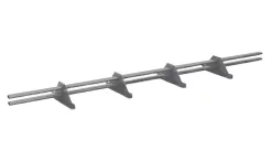 Снегозадержатель трубчатый дл. 3000 мм RAL 9006 Алюминево-белый