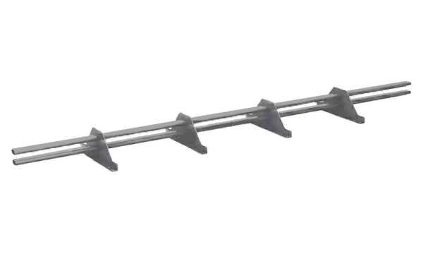 Снегозадержатель трубчатый дл. 3000 мм RAL 9006 Алюминево-белый Снегозадержатель трубчатый дл. 3000 мм RAL 9006 Алюминево-белый