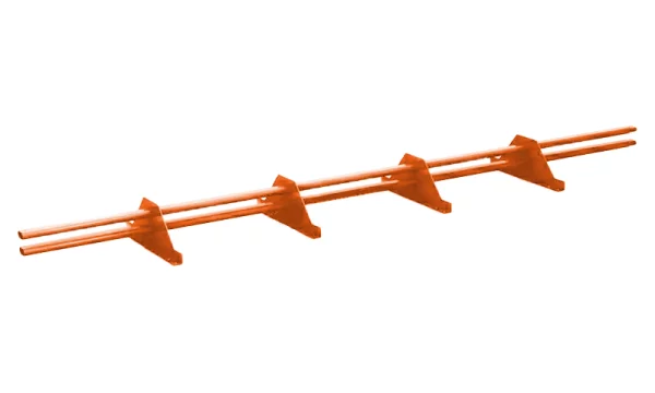 Снегозадержатель трубчатый дл. 3000 мм Ral 2004 Чистый оранжевый Снегозадержатель трубчатый дл. 3000 мм Ral 2004 Чистый оранжевый