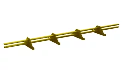 Снегозадержатель трубчатый дл. 3000 мм Ral 1018 Цинково-желтый