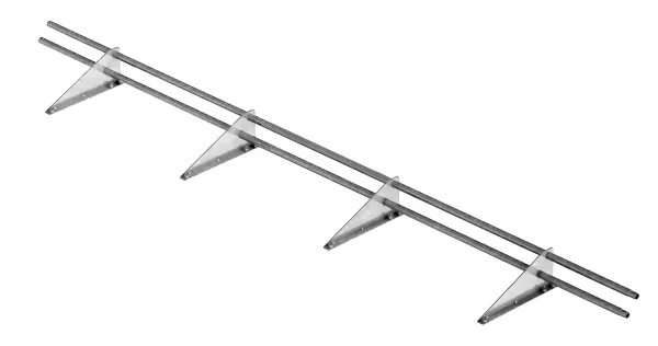 Снегозадержатель трубчатый дл. 3000 мм RAL 9006 Алюминево-белый ROOFRetail