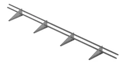 Снегозадержатель трубчатый дл. 3000 мм Ral 7004 серый ROOFRetail