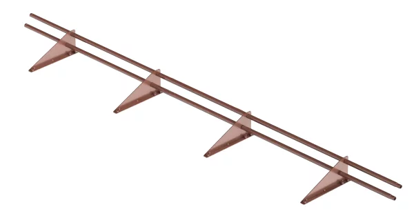 Снегозадержатель трубчатый дл. 3000 мм Ral 3005 Красное вино ROOFRetail Снегозадержатель трубчатый дл. 3000 мм Ral 3005 Красное вино ROOFRetail