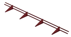 Снегозадержатель трубчатый дл. 3000 мм Ral 3011 Коричнево-красный ROOFRetail