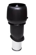 Изолированный вентиляционный выход VILPE D160 колпаком RR33 Черный