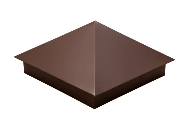 Колпак на столб забора Snegos «Классик» 350*350мм RAL 8017 Коричневый шоколад Колпак на столб забора Snegos «Классик» 350*350мм RAL 8017 Коричневый шоколад