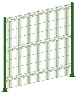 3д забор панель 2.7 x 1.74 метра RAL 6005 Зеленый мох-1