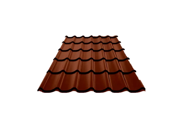 Металлочерепица Ламонтерра-X VikingMP Е 0,5 мм RAL 8004 Медно-коричневый-1 Металлочерепица Ламонтерра-X VikingMP Е 0,5 мм RAL 8004 Медно-коричневый-1