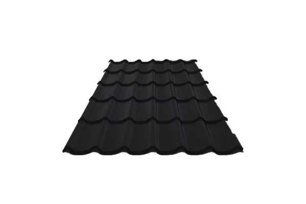 Металлочерепица Супермонтеррей Викинг Е 9005 0.5 Черная-1 Металлочерепица Супермонтеррей Викинг Е 9005 0.5 Черная-1