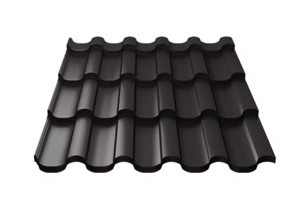 Металлочерепица Монтекристо-S VikingMP E 0,5 мм RAL 8019 Серо-коричневый-1 Металлочерепица Монтекристо-S VikingMP E 0,5 мм RAL 8019 Серо-коричневый-1