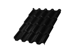 Металлочерепица Монтероссо-XL VikingMP E 0,5 мм RAL 9005 Черный темный