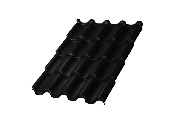 Металлочерепица Монтероссо-X Викинг 0.45 мм RAL 9005 Черный темный Металлочерепица Монтероссо-X Викинг 0.45 мм RAL 9005 Черный темный