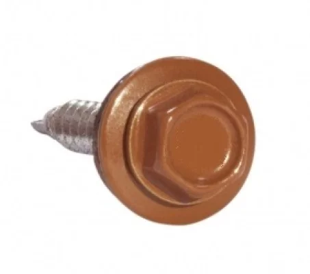 Саморез 5,5х19 HARDWEX RAL 8003 Глиняный коричневый для крепления стальных листов к металлическим конструкциям Саморез 5,5х19 HARDWEX RAL 8003 Глиняный коричневый для крепления стальных листов к металлическим конструкциям