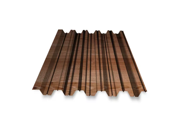 Профнастил для забора НС-35 ECOSTEEL текстурированный Кедр 0,5 мм-1 Профнастил для забора НС-35 ECOSTEEL текстурированный Кедр 0,5 мм-1