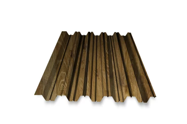 Профнастил для забора НС-35 ECOSTEEL текстурированный Золотой Дуб 0,5 мм-1 Профнастил для забора НС-35 ECOSTEEL текстурированный Золотой Дуб 0,5 мм-1