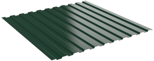 Профлист C8 цветной Полиэстер двусторонний 0.45мм RAL 6005 Зеленый мох-1