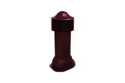 Труба вентиляционная неутепленная для металлочерепицы Viotto d-110 мм h-550 мм Красное вино (3005)