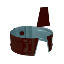 Держатель трубы D150 саморез Коричневый шоколад