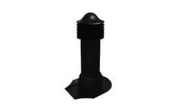 Viotto Труба вент. d-125 мм h-650 мм неутепленная 9005 (для мягкой кровли при монтаже)