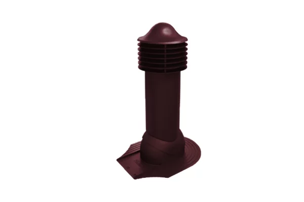 Труба вентиляционная Viotto d-125 мм утепленная RAL3005 Красное вино для мягкой кровли Труба вентиляционная Viotto d-125 мм утепленная RAL3005 Красное вино для мягкой кровли