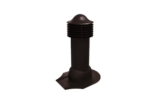 Труба вентиляционная Viotto d-150 мм неутепленная RAL8017 Коричневая для мягкой кровли Труба вентиляционная Viotto d-150 мм неутепленная RAL8017 Коричневая для мягкой кровли