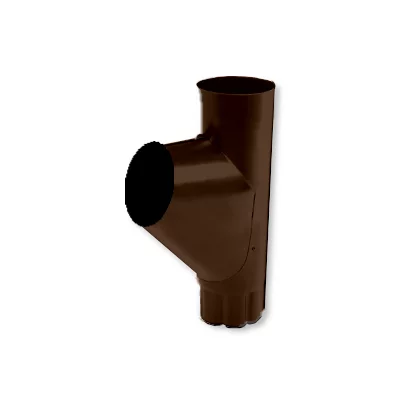 Тройник трубы D100 Темно-коричневый Тройник трубы D100 Темно-коричневый