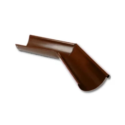 Угол желоба наружный 135 градусов D125 Темно-коричневый Угол желоба наружный 135 градусов D125 Темно-коричневый