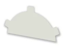 Заглушка конька круглого простая NormanMP (ПЭ-01-9002-0.5) Серо-белая