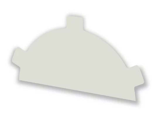 Заглушка конька круглого простая NormanMP (ПЭ-01-9002-0.5) Серо-белая Заглушка конька круглого простая NormanMP (ПЭ-01-9002-0.5) Серо-белая