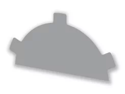 Заглушка конька круглого простая NormanMP (ПЭ-01-7004-0.5) Серая