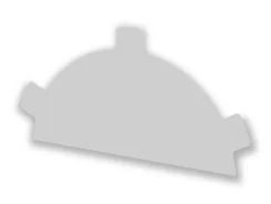 Заглушка конька круглого простая (ПЭ-01-7047-0.5) Телевизионно-серая