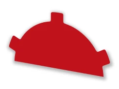 Заглушка конька круглого простая (ПЭ-01-3020-0.45) Красный насыщенный