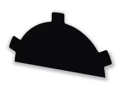 Заглушка конька круглого простая (VikingMP-01-9005-0.45) Черная