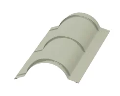 Планка конька круглого R110х2000 NormanMP (ПЭ-01-9002-0.5) Серо-белая