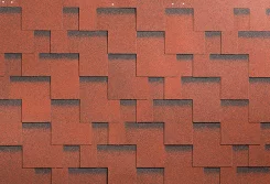 Гибкая черепица Shinglas Серия Ультра Фокстрот Рябина