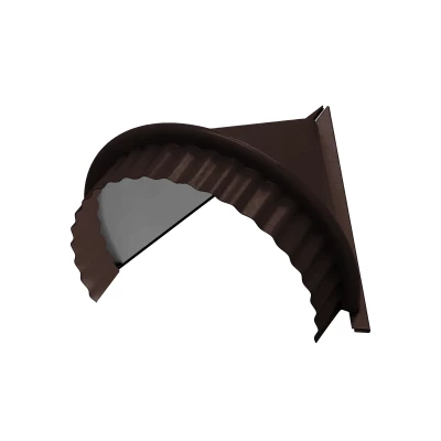 Заглушка конька круглого конусная (ПЛ-02-8017-0.5) Коричневый шоколад
