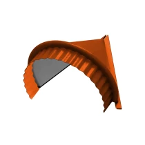 Заглушка конька круглого конусная NormanMP (ПЭ-01-2004-0.5) Оранжевая
