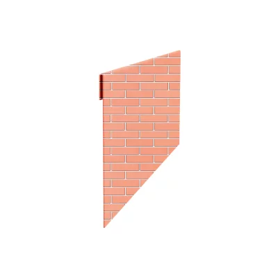 Планка завершающая 65х3000 ECOSTEEL глянцевый 0,5 мм Кирпич Планка завершающая 65х3000 ECOSTEEL глянцевый 0,5 мм Кирпич