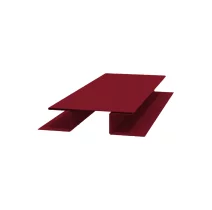 Планка стыковочная сложная 75х3000 Полиэстер 0.45 мм RAL 3003 Красный рубин