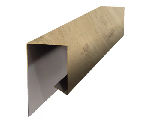 Планка завершающая сложная 30х25х3000 ECOSTEEL текстурированный 0,5 мм Сосна Планка завершающая сложная 30х25х3000 ECOSTEEL текстурированный 0,5 мм Сосна