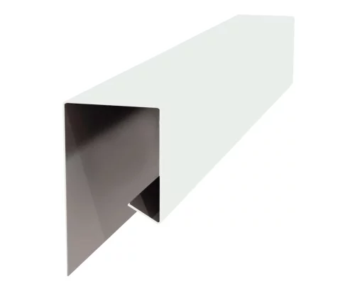 Планка завершающая сложная 30х25х3000 Пластизол 0,5 мм RAL 9010 Чистый белый Планка завершающая сложная 30х25х3000 Пластизол 0,5 мм RAL 9010 Чистый белый