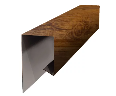 Планка завершающая сложная 30х25х3000 ECOSTEEL матовый 0.45 мм Античный дуб Планка завершающая сложная 30х25х3000 ECOSTEEL матовый 0.45 мм Античный дуб