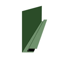 Планка карнизного свеса сложная 185х50х2000 (ПЭ-01-6002-0.45) Зеленый лист