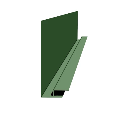 Планка карнизного свеса сложная Зеленый лист ПЭ 0.45