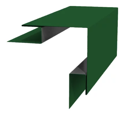 Планка угла наружного сложного 75х75х3000 NormanMP 0,5 мм RAL 6002 Зеленый лист Планка угла наружного сложного 75х75х3000 NormanMP 0,5 мм RAL 6002 Зеленый лист