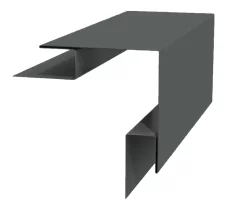 Планка угла наружного сложного 75х75х3000 Полиэстр 0.45 мм RAL 7005 Мышиный серый